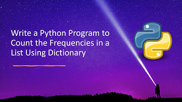 Write a Python Program to Count the Frequencies in a List Using Dictionary