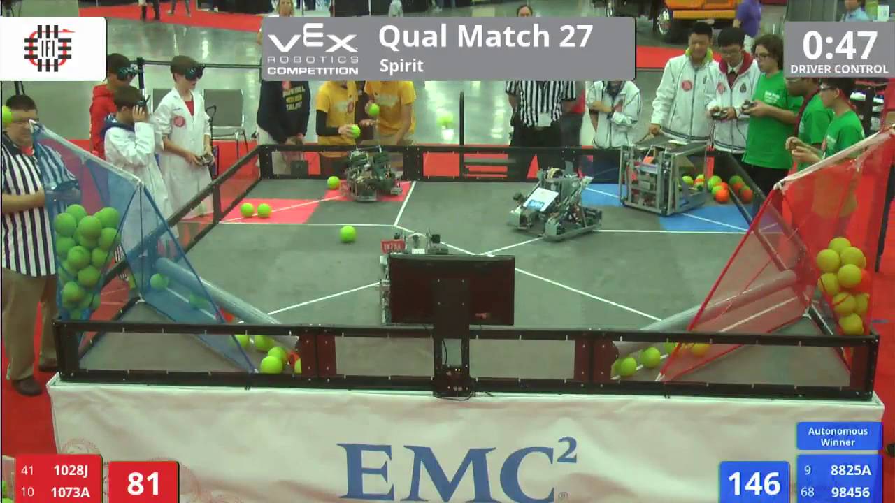 VEX Worlds 2016 - VRC Middle School - Spirit - Qual 27 (1028J 1073A) 125 vs 228 (8825A 98456)