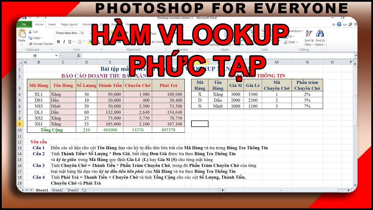 Học excel 2007 nâng cao | Hàm vlookup nâng cao trong excel 2010 | Học excel cơ bản