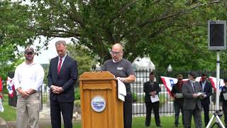 New Bedford's Joseph Ford Sr reads of a poem for fallen soldiers