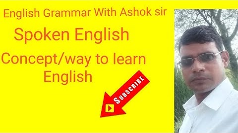 Spoken English Concept &Tricks/Best way to learn English With Ashok sir