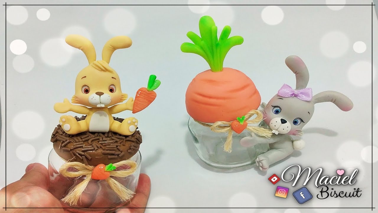 coelhinho fofo em biscuit #macielbiscuit