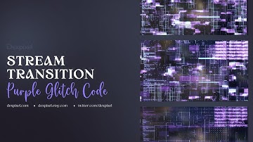 Purple Blue Matte Stream Transition - Blue Glitch Code | Cyberpunk Stinger for Twitch & OBS