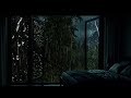 Soft Rain Sounds at Quiet Forest Cabin - Relaxing in Dark Bedroom Gentle for Deep Sleep