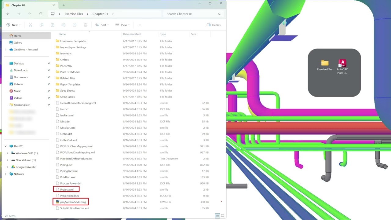 Глава 01. Начало работы — 1.1. Поиск и открытие проекта Plant 3D