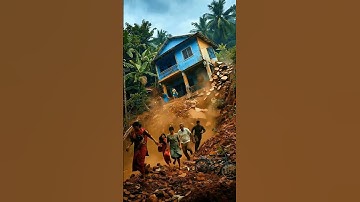 House Collapses in Landslide 😱  #disaster #landslide #shortvideo #shorts