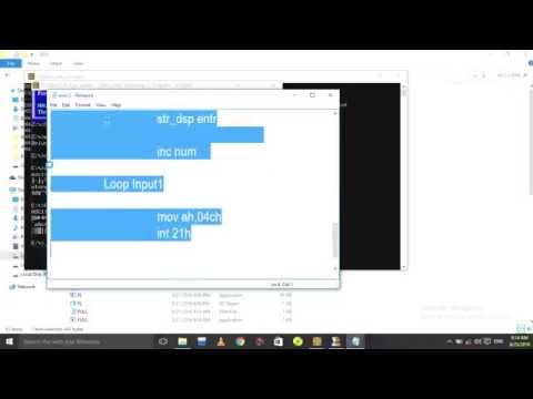 how to show 256 ascii characters by using MASM