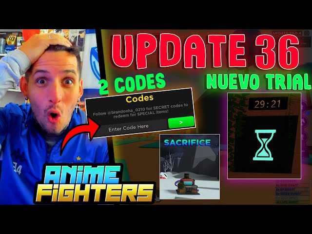 NOVOS MEGA CODES + NOVO MÍTICO E LENDÁRIO DA ATUALIZAÇÃO DE SAO DO ANIME  FIGHTERS SIMULATOR !!! 