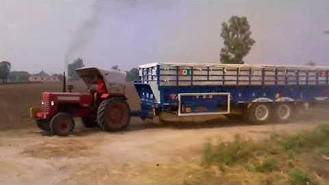 Mahindra 575 DI With 50 Feet LONG Trolley Struggling ★ JATT DA TRACTOR Video HD