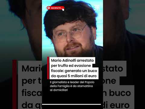 Video Arrestato Mario Adinolfi per truffa ed evasione fiscale