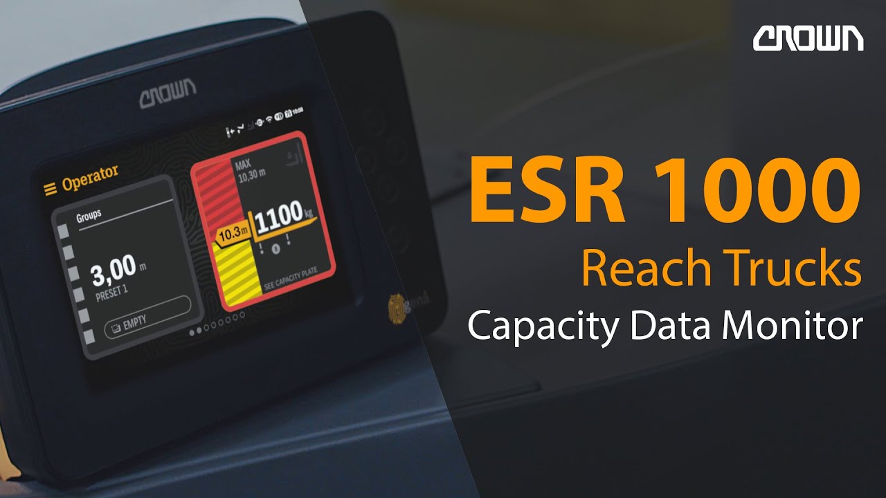 Crown Reach Trucks | ESR 1000 Series | Capacity Data Monitor - YouTube