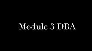 Module 3 DBA