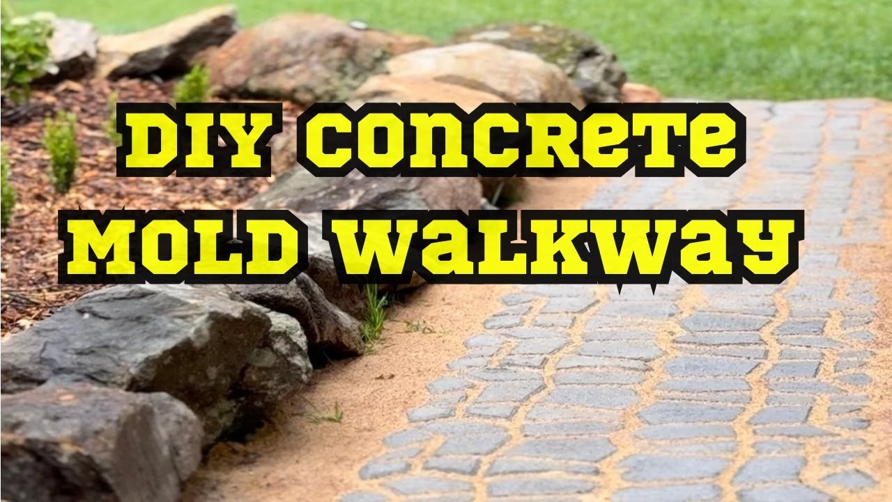 DIY Concrete Mold Walkway Budget Friendly Landscaping YouTube