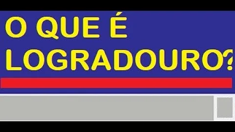 O que é tipo logradouro em um cadastro?