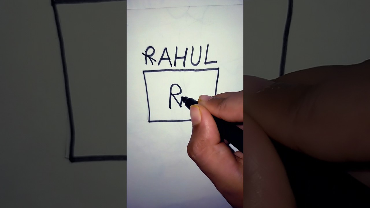 Rahul name into brand logo 