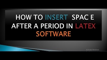 how to insert space  after a period in latex | latex