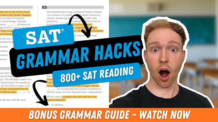 ALL SAT Grammar - Learn 50% of the SAT READING in 24 minutes