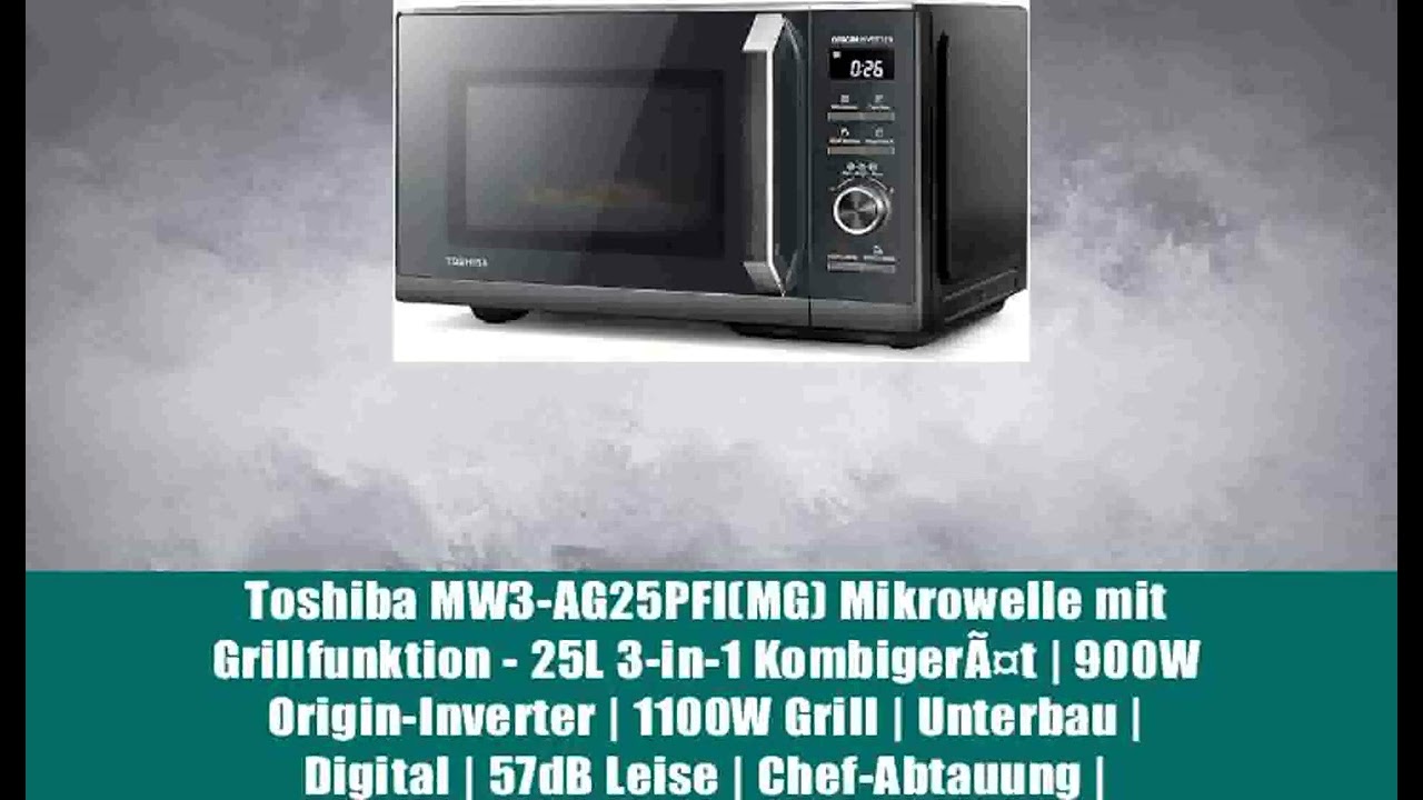 Toshiba MW3-AG25PFI(MG) Mikrowelle mit Grillfunktion - 25L 3-in-1 KombigerÃ¤t | 900W