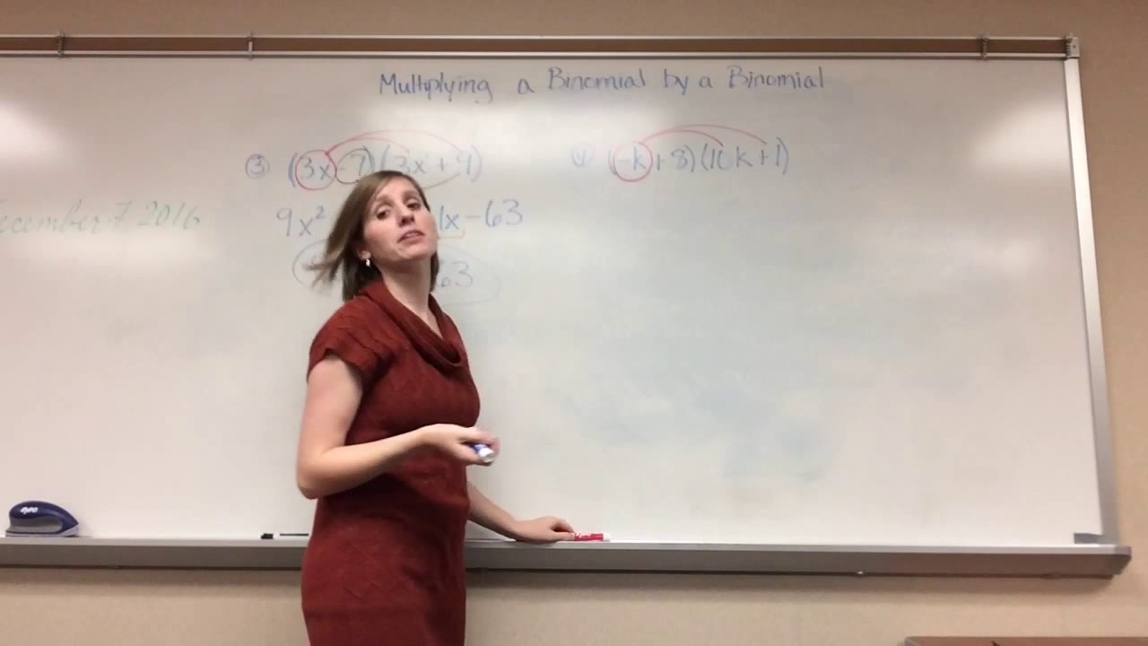 Multiplying a Binomial by a Binomial - YouTube