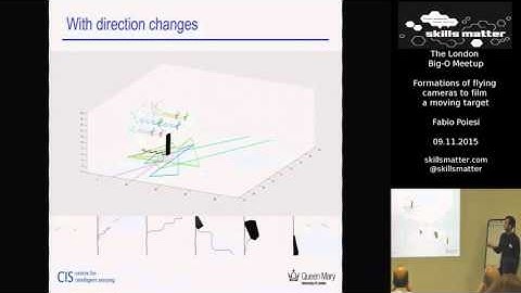 Formation of flying cameras to film a moving target