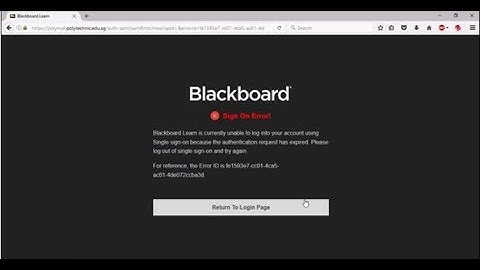 (Keep passwords & history) Fix Blackboard