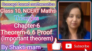 TRIANGLES THEOREM 6.6 PROOF (AREAS OF SIMILAR TRIANGLES THEOREM) CLASS 10 NCERT MATHS