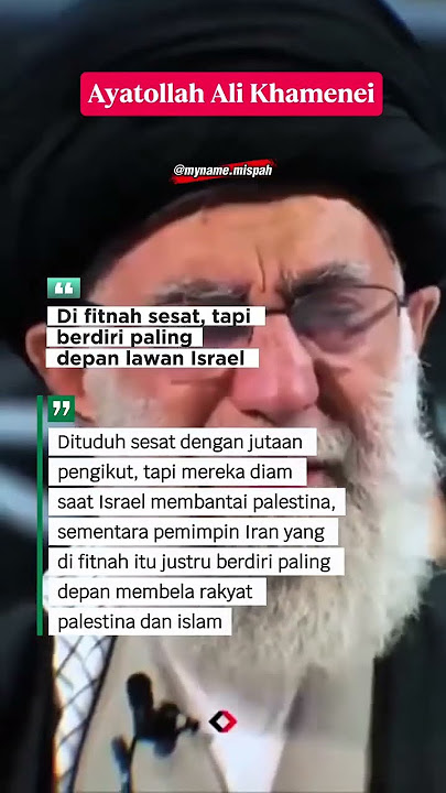 Ayatollah Ali khamenei | difitnah sesat Tetapi berdiri paling depan melawan isr4el #shortvideo