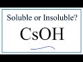 Solubility of Cesium Hydroxide
