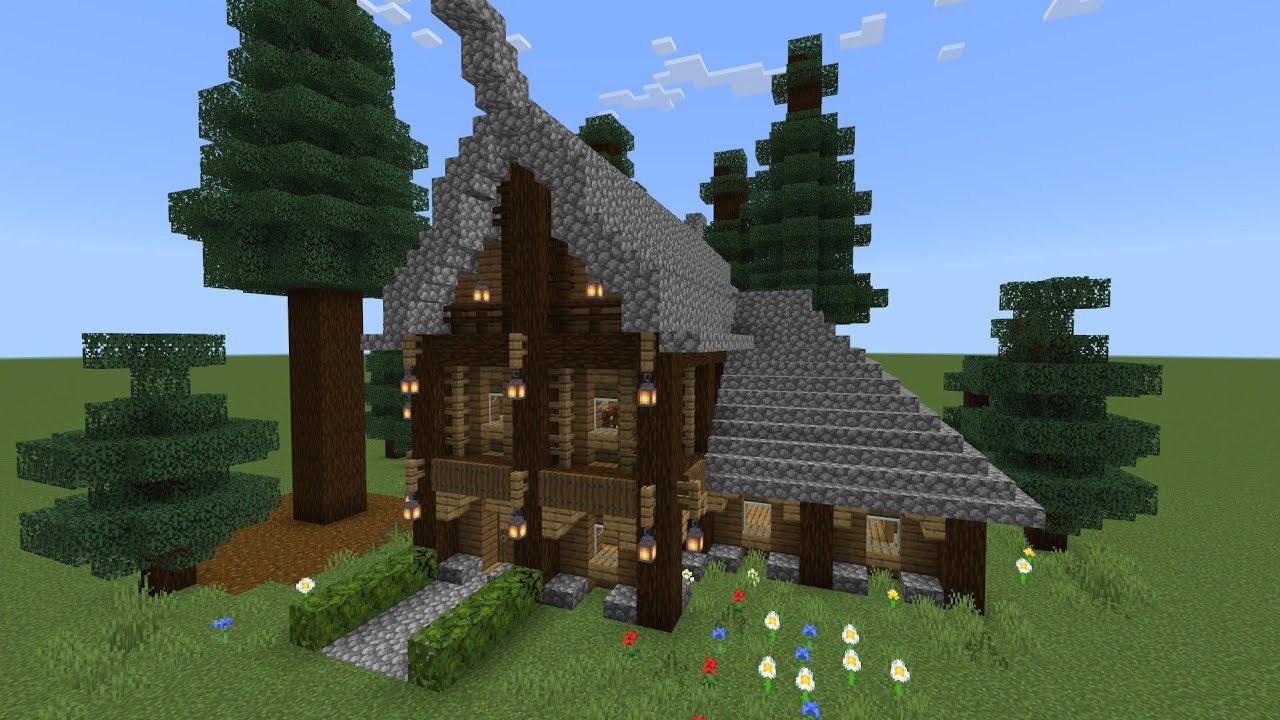 Grootste Minecraft Landhuis Ooit Een Oud Rijk Herenhuis Wordt Getoond