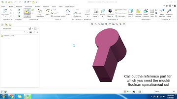 Cut out/Boolean/Mould in Creo