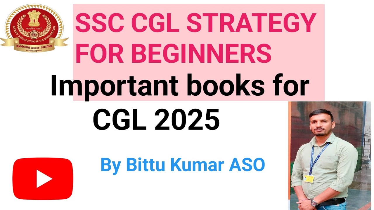 🔴 SSC CGL 2025 strategy for beginners // book list 📚 mock Test ...