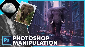 SURREAL BIG ELEPHANT IN CITY | Photoshop Manipulation | jey wee