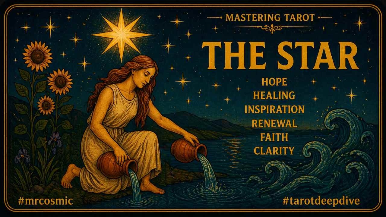 The Star Card: Hope, Renewal & Cosmic Guidance 🌟 #mrcosmic #tarotdeepdive #learntarot thumbnail