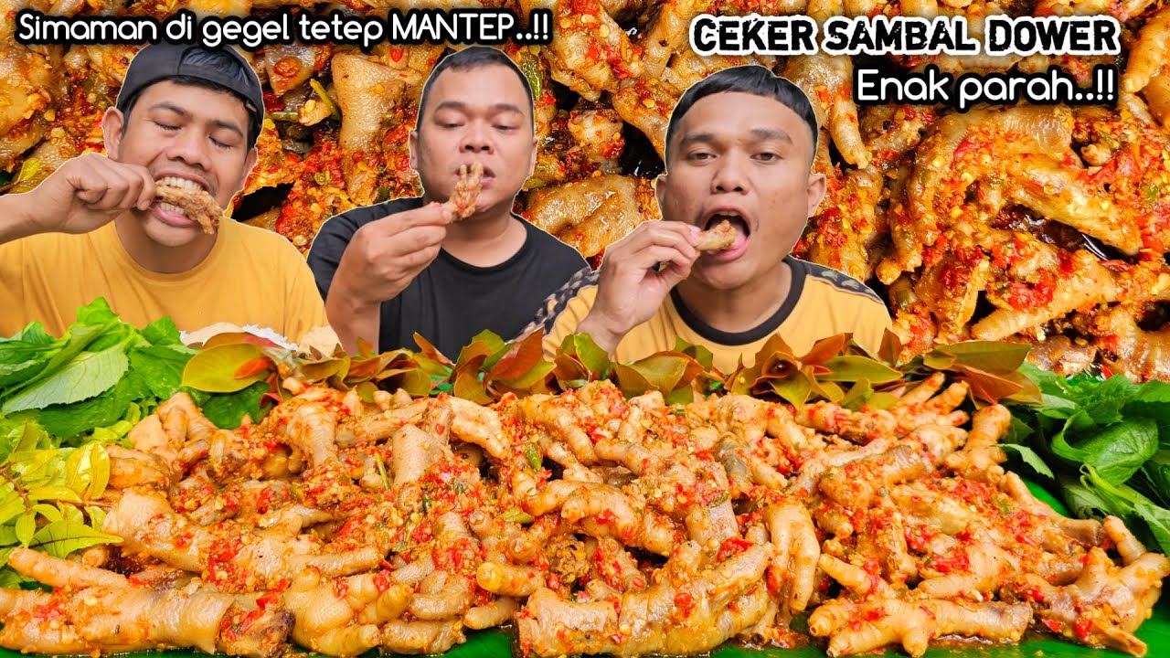 CEKER SAMBAL DOWER + LALAPAN MENTAH ! NGEUNAH KACIDA