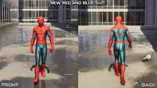 All Marvel&#39;s Spider Man 2 Suit Front and Back (Peter Parker Suit)