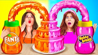 1000 LAYERS OF FOOD CHALLENGE || Crazy Drinks & Food Recipe by 123 GO!