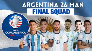 Argentina Final Squad For Copa America 2024🏆️|Dybala Out-Garnacho in