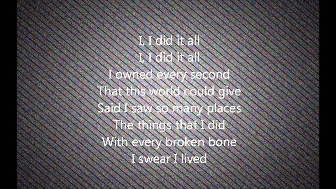 I lived - One Republic Cover by Caleb & Kelsey-Lyrics I lived - One Republic Cover by Caleb & Kelsey-Lyrics