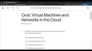 Quiz: Virtual Machines and Networks in the Cloud | GCCP