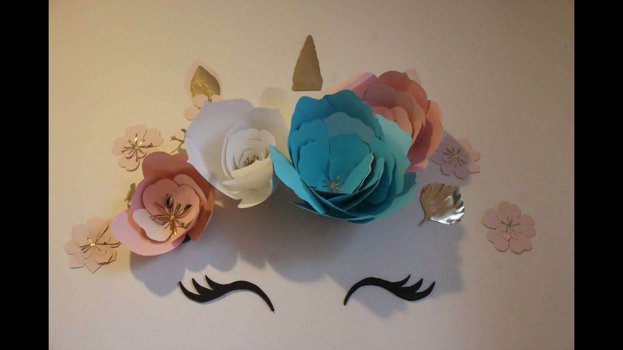DIY UNICORN WALL DECORATION Paper Flower Unicorn Wall Decor Step by Step Unicorn Wall