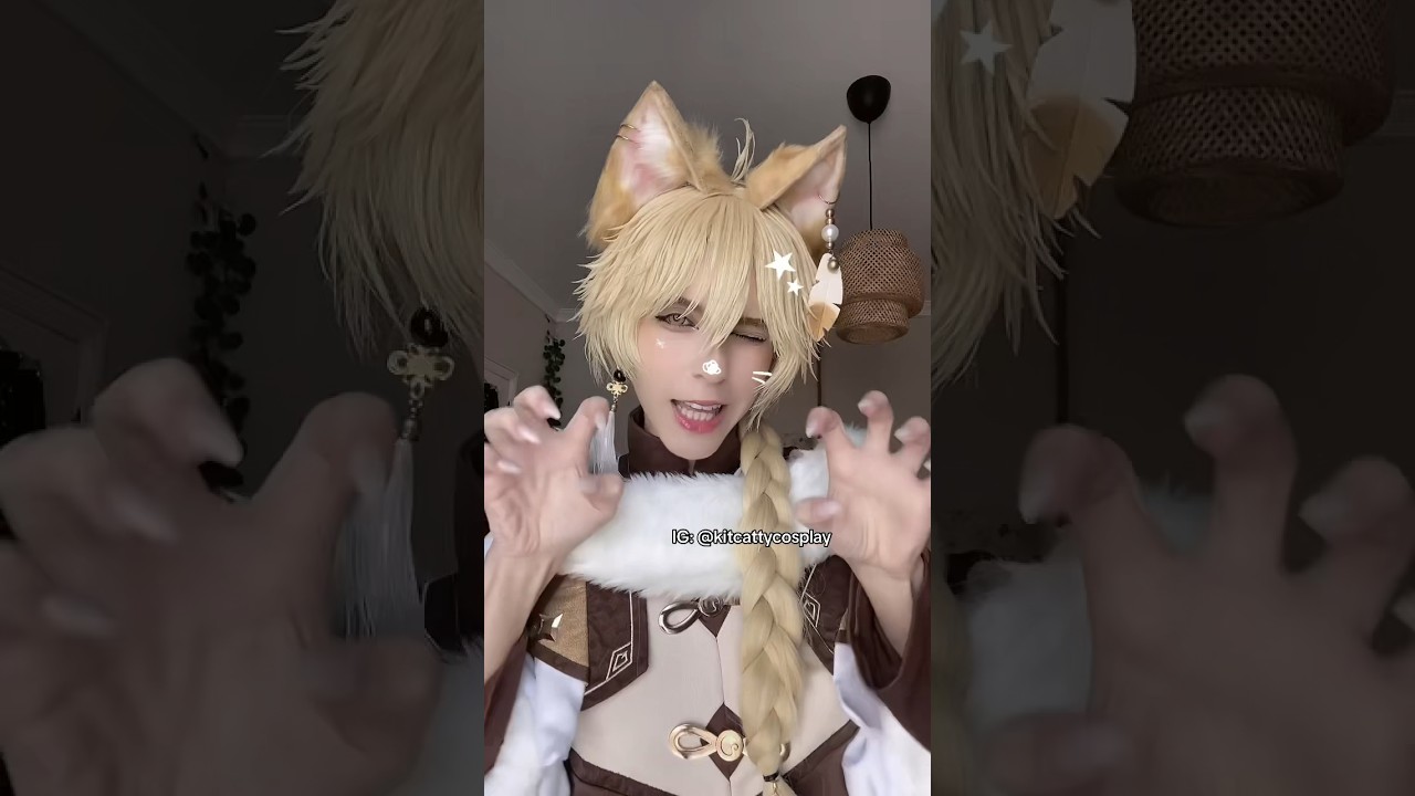 Ears made by Muffyworkshop 🥹 #cosplay #genshinimpact #genshin #cosplayer #aether #cosplaygirl #neko