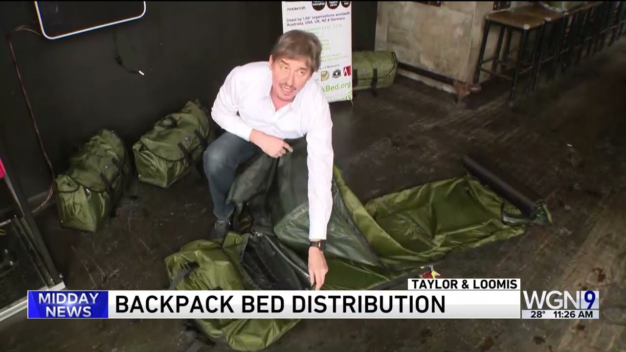 USA TV NEWS - WGN 9 Chicago Backpack Bed A Vital Resource, GoodNight Chicago