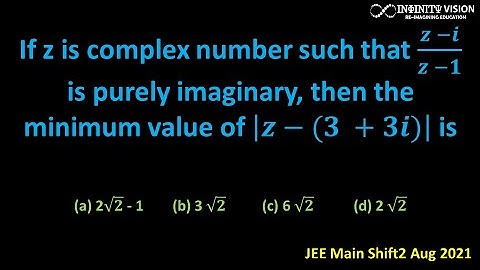 Complex Number :If z is complex number such that (𝒛 −𝒊)/(𝒛 −𝟏) is purely imaginary [JEE Main  Aug21]