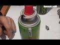 Biten kamp ocağı kartuşu nasıl doldurulur 77How to refill an empty camping stove cartridge.