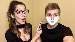 SHAVING MY BOYFRIEND'S FACE