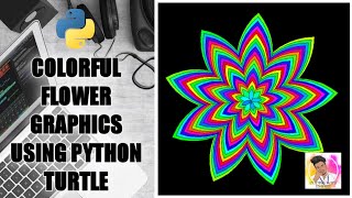Celebrity Colorful flower graphics using python turtle | python graphics| python turtle Net Worth