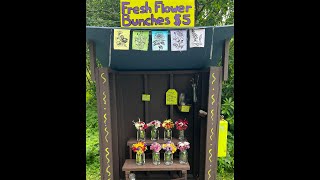 Kvetina Gardens Flower Stand In Steuben, Maine