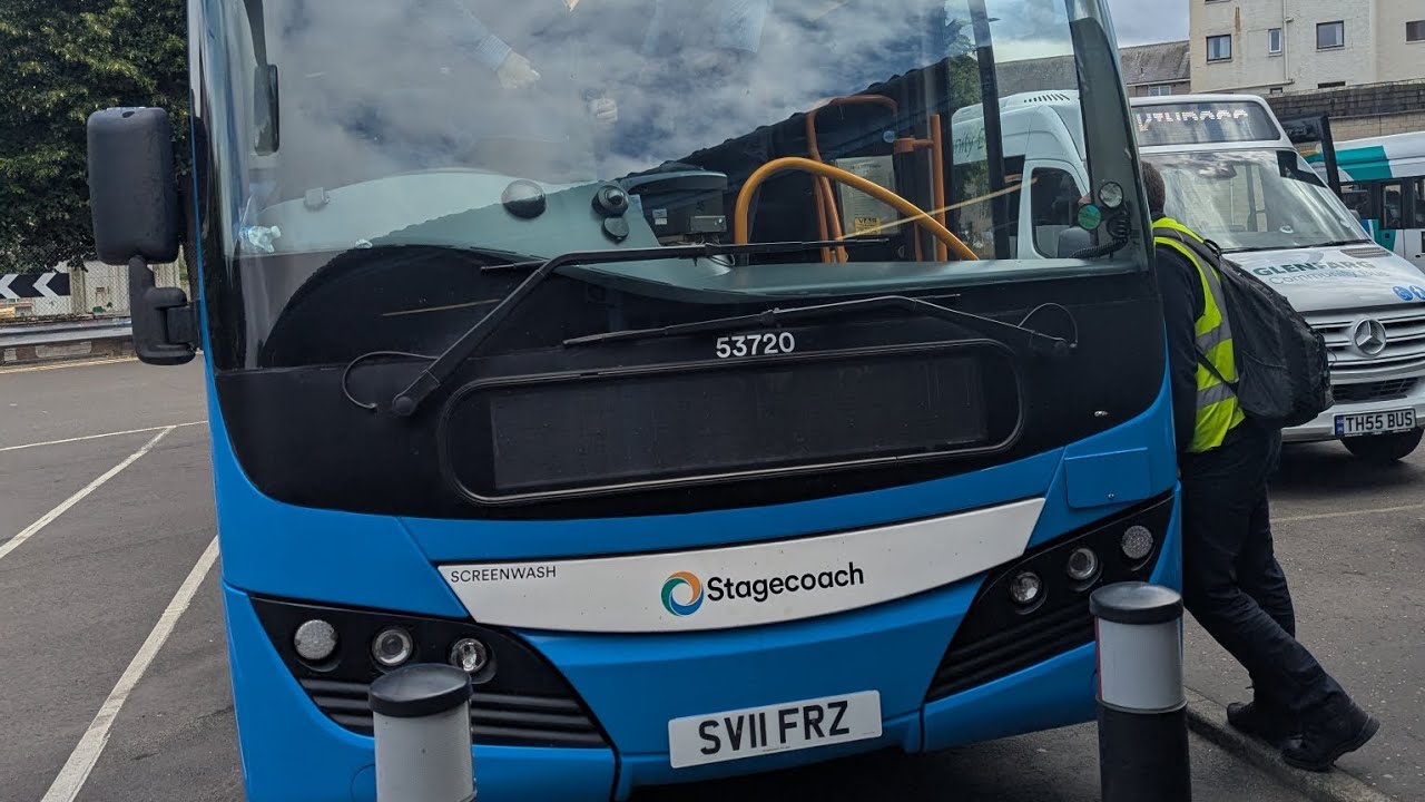 Stagecoach Blairgowrie plaxton elite is on loan to Perth Doing X56s to Perth (SV11 FRZ)