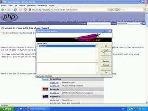 Videotutorial para instalar el servidor HTTP Apache con PHP5 en Windows XP.