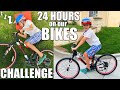 24 Hours On a BIKE Challenge - Can't Leave for ANY Reason!